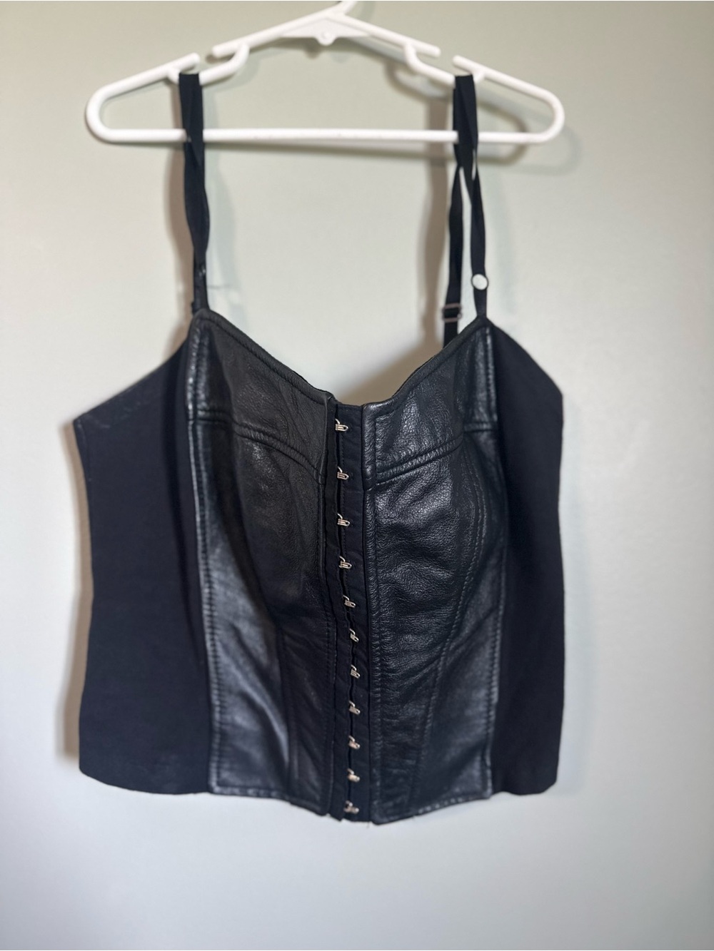 Wilson vintage Black Leather Corset Camisole
